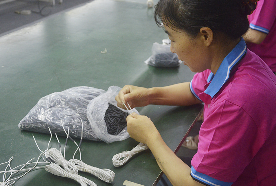 Close up of production environment