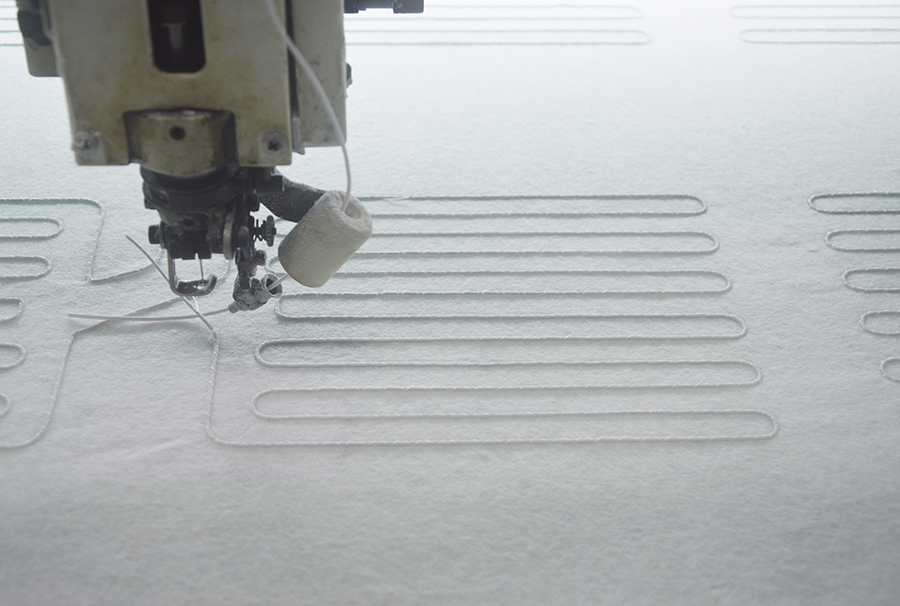Close up of sewing workshop